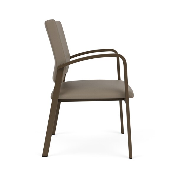 Newport Wide Guest Chair Metal Frame, Bronze, MD Farro Upholstery